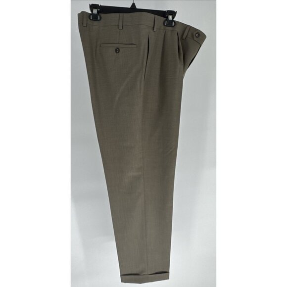 Lauren Ralph Lauren Dress Pants Mens 40x32 Tan Trousers Pleated Cuffed $80 NEW - Picture 5 of 9